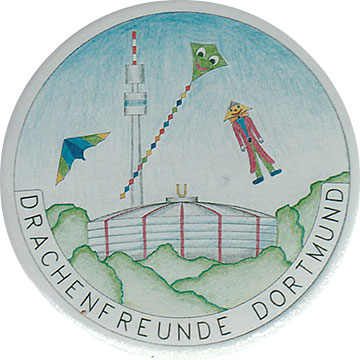 Anstecker der Dortmunder Drachenfreunde aus dem Jahre 1992